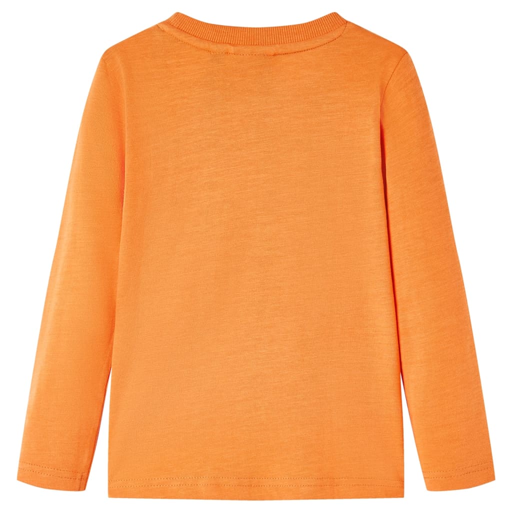 T-shirt manches longues enfant orange foncé 128