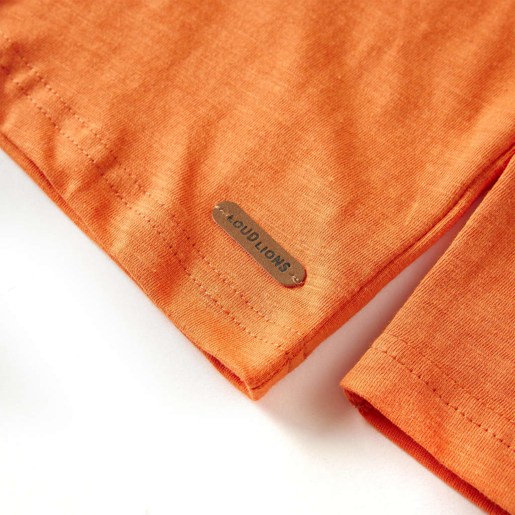 T-shirt manches longues enfant orange foncé 128