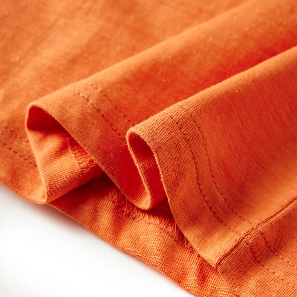 T-shirt manches longues enfant orange foncé 128