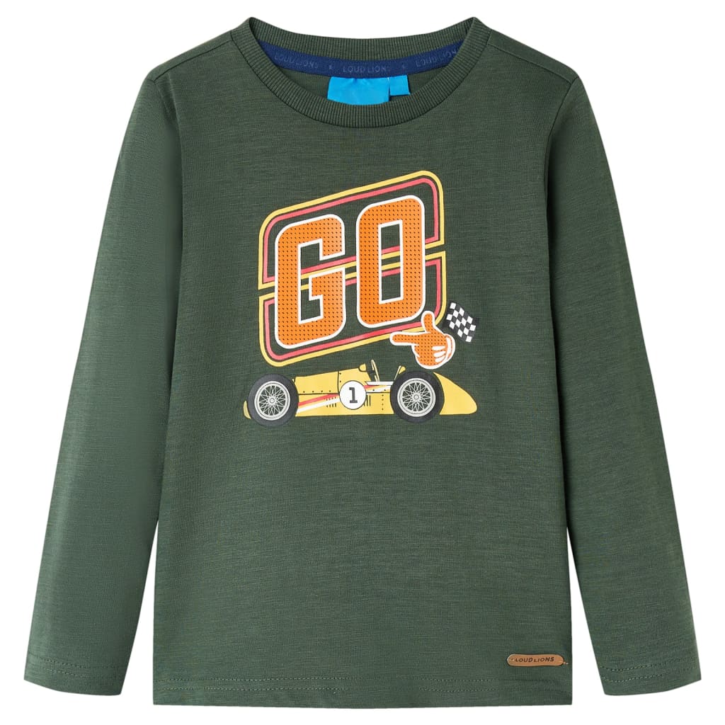T-shirt manches longues enfant vert foncé 92
