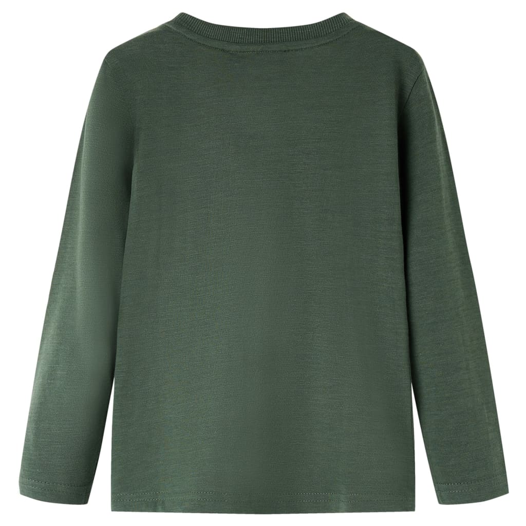 T-shirt manches longues enfant vert foncé 92