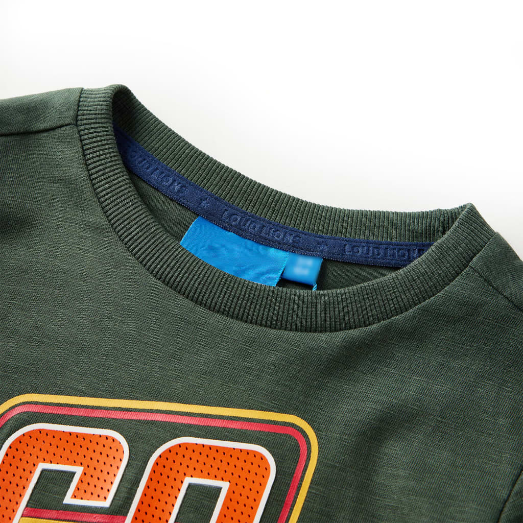 T-shirt manches longues enfant vert foncé 92