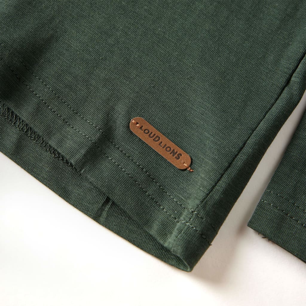 T-shirt manches longues enfant vert foncé 92