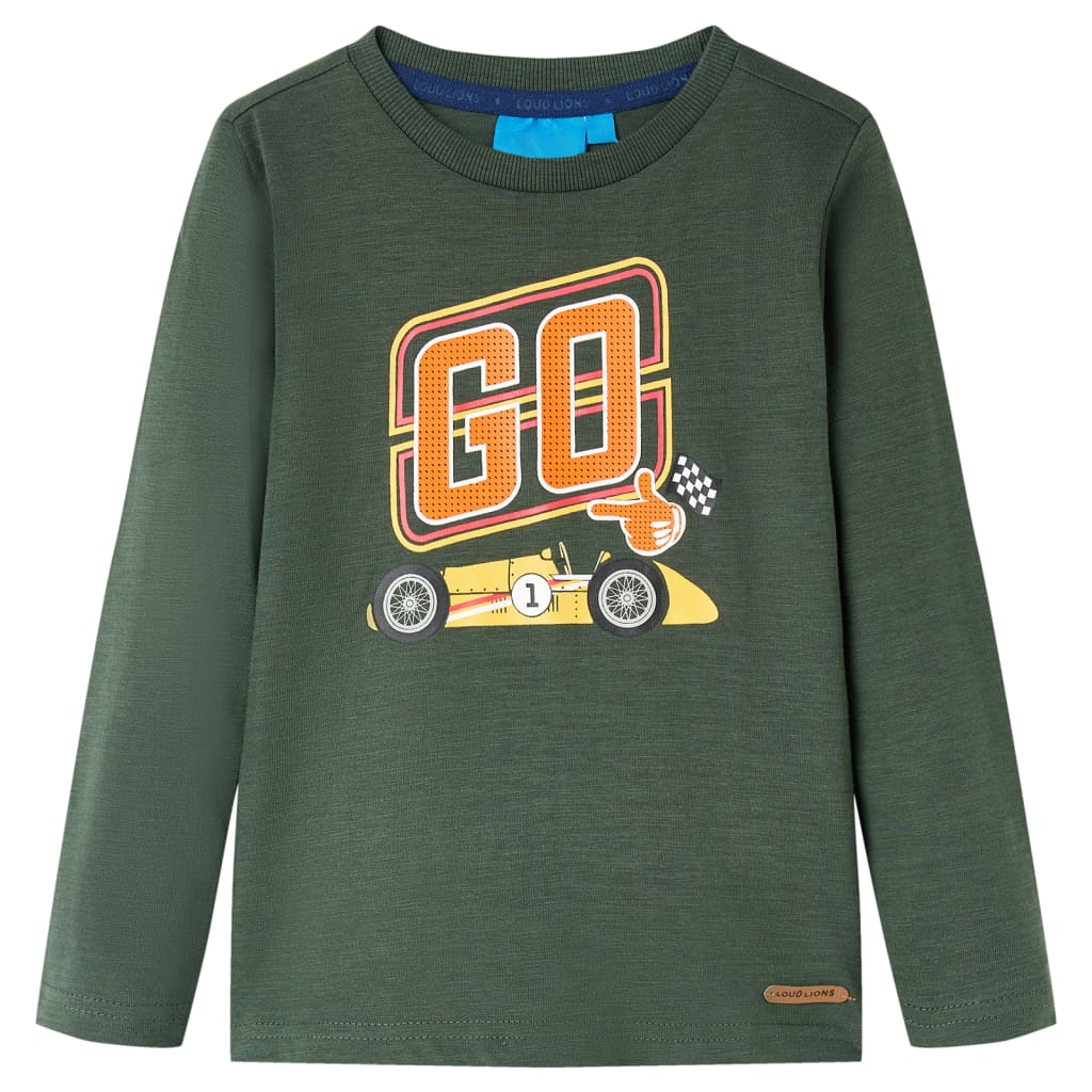 T-shirt manches longues enfant vert foncé 104