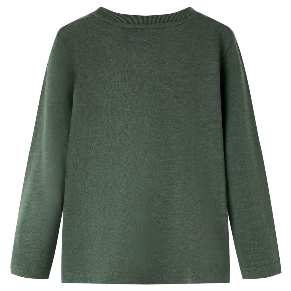 T-shirt manches longues enfant vert foncé 104