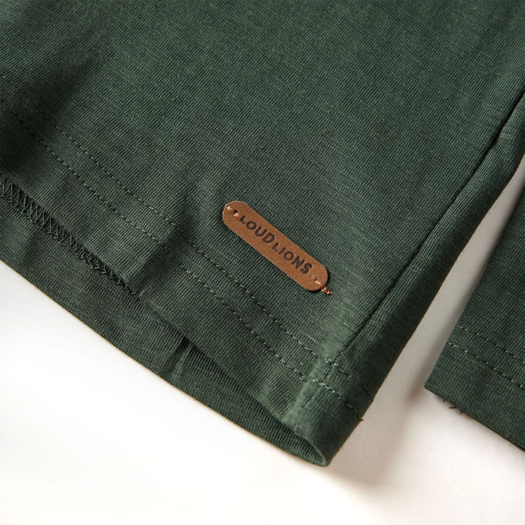 T-shirt manches longues enfant vert foncé 104