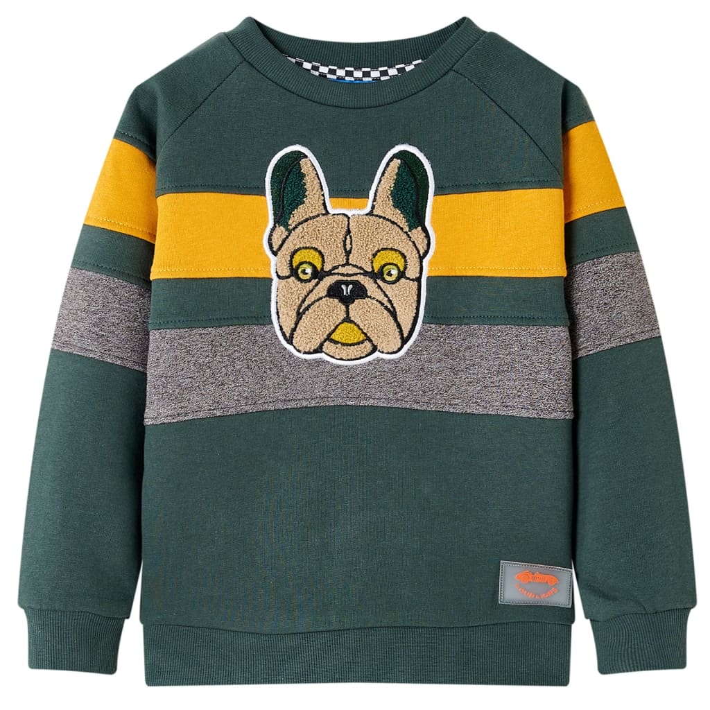 Sweat-shirt enfant vert foncé 116