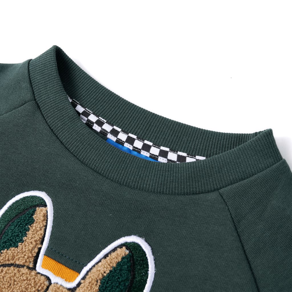 Sweat-shirt enfant vert foncé 116
