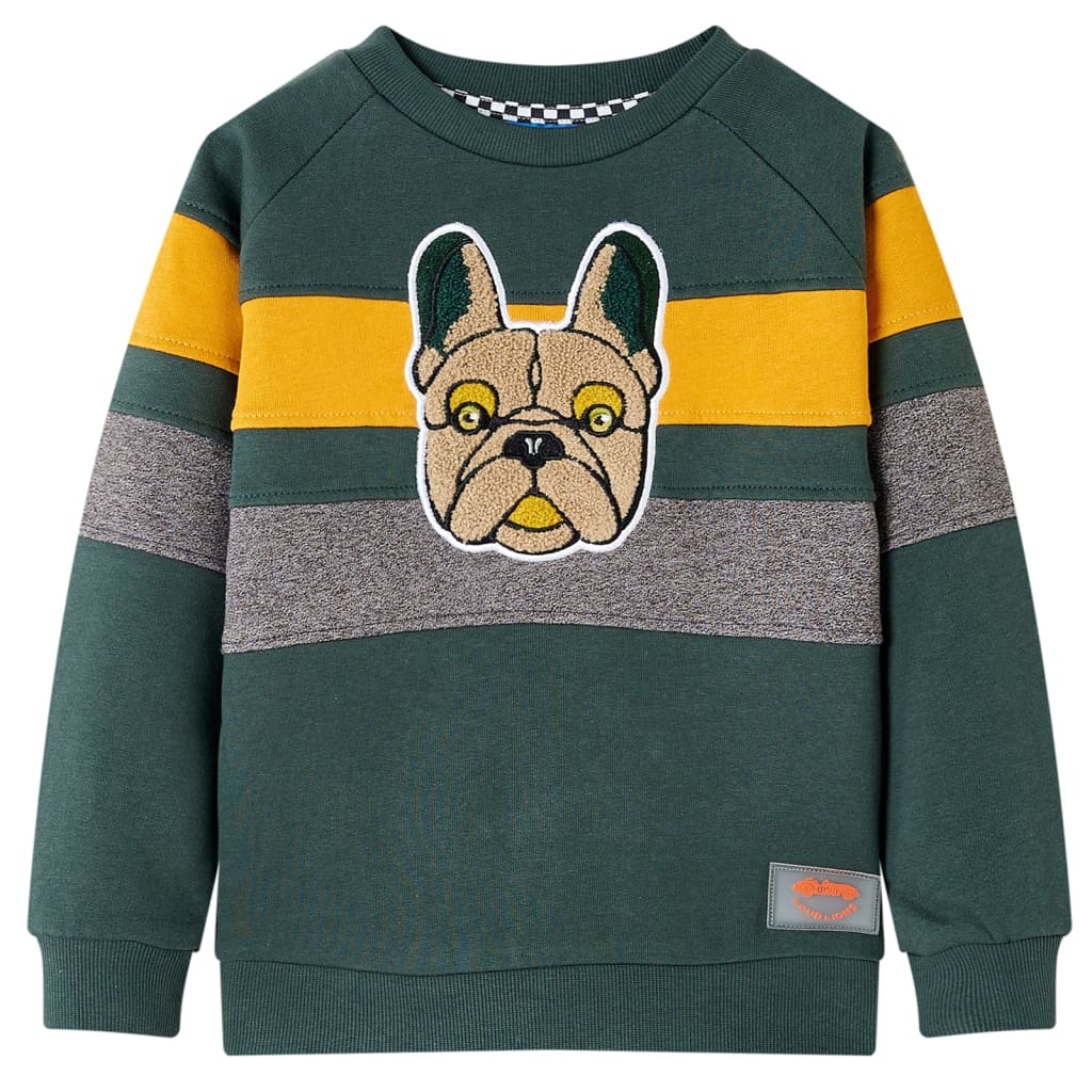 Sweat-shirt enfant vert foncé 128