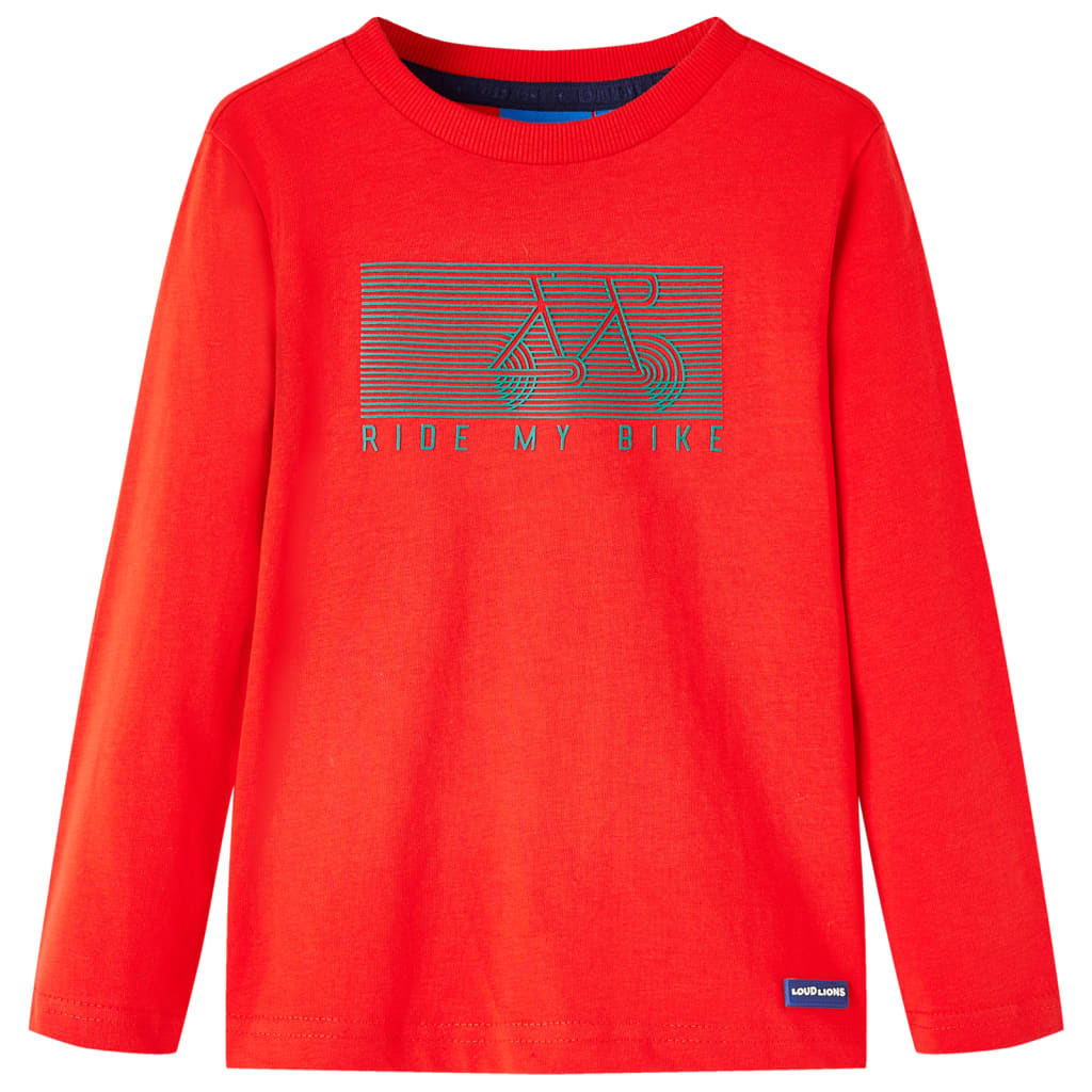 T-shirt manches longues enfant rouge 104