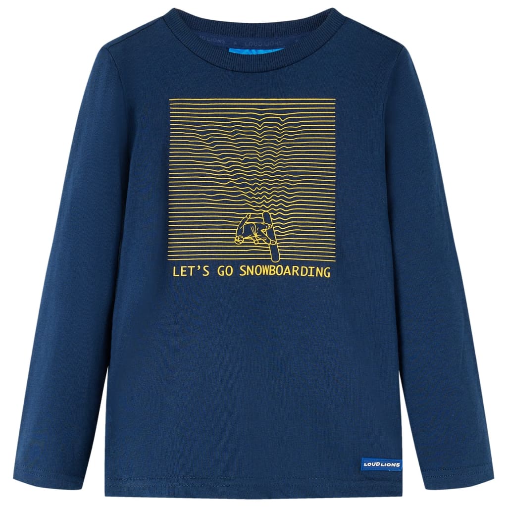 Kids' Long-Sleeved Shirt Navy Blue 92