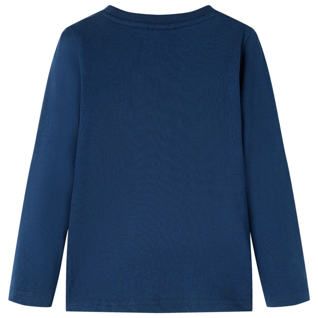 Kids' Long-Sleeved Shirt Navy Blue 128