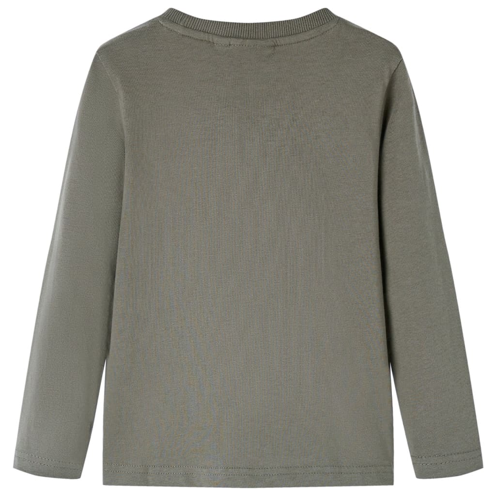 T-shirt à manches longues kaki enfant 104