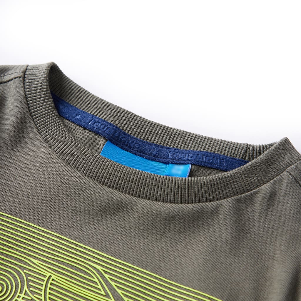 T-shirt à manches longues kaki enfant 104
