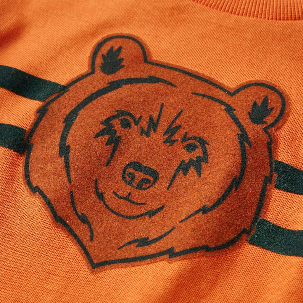 Kids' Long-Sleeve Shirt Dark Orange 104