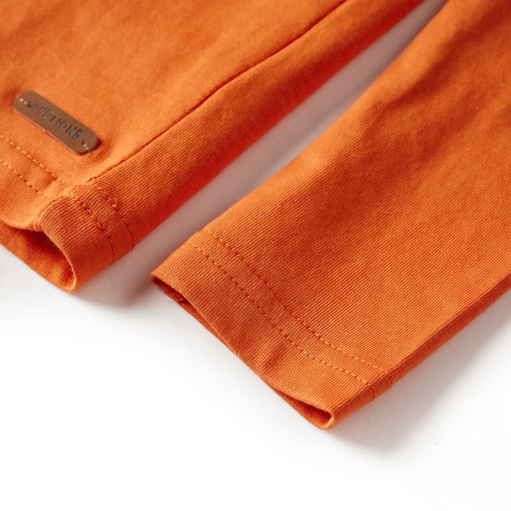 Kids' Long-Sleeve Shirt Dark Orange 104
