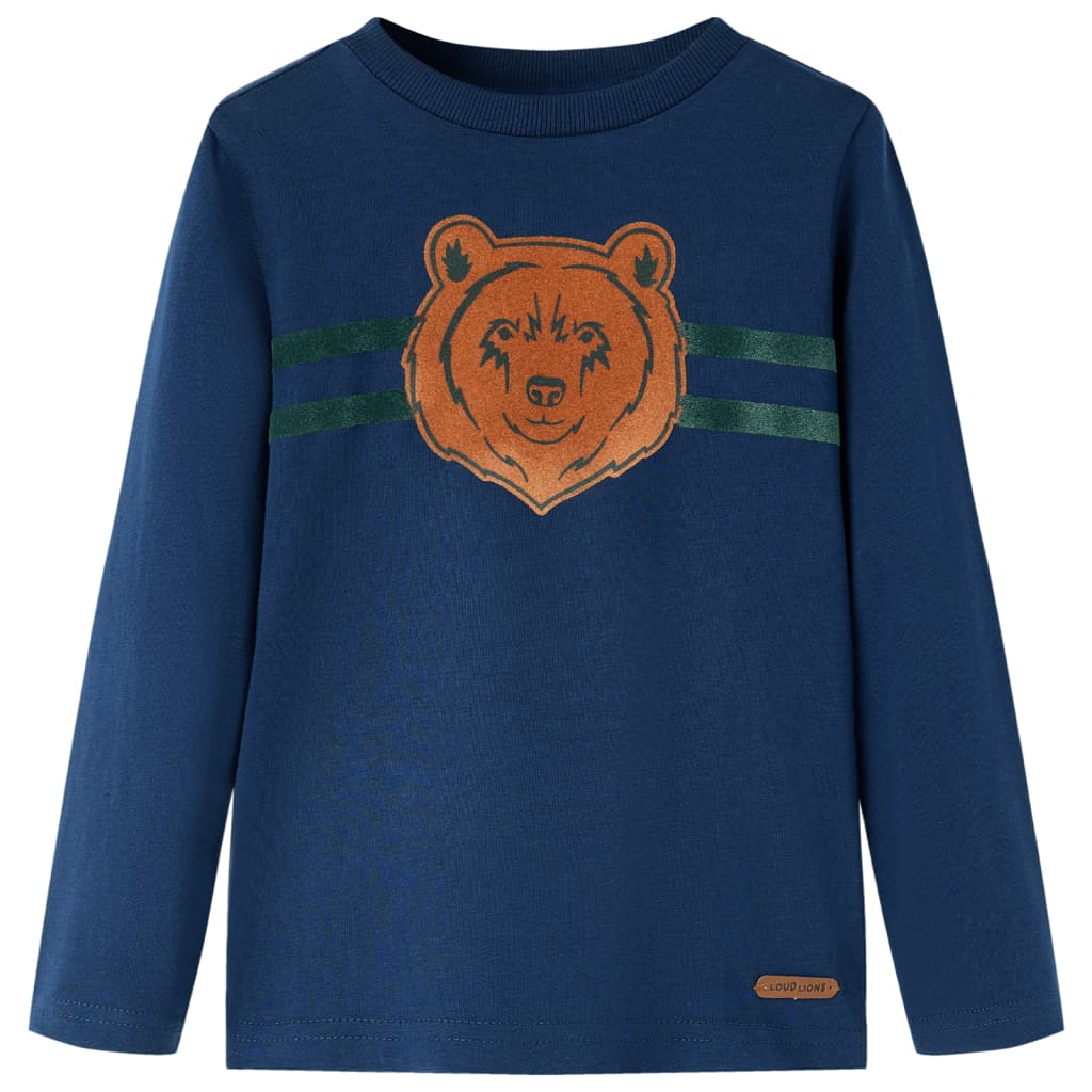 Kids' Long-Sleeved Shirt Navy Blue 92