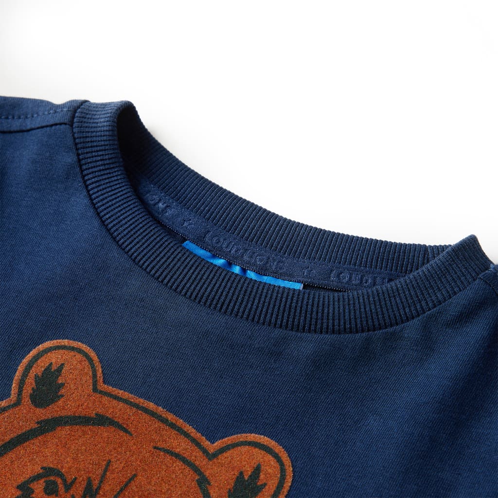 Kids' Long-Sleeved Shirt Navy Blue 92
