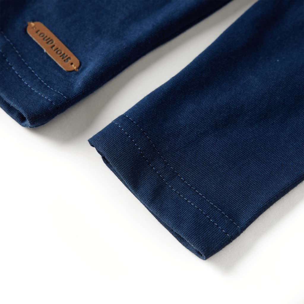 Kids' Long-Sleeved Shirt Navy Blue 92