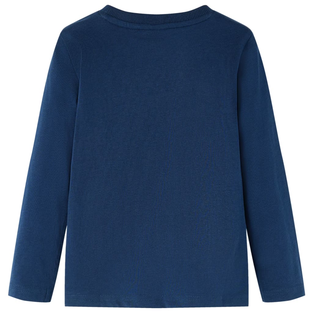 Kinder-Langarmshirt Marineblau 104