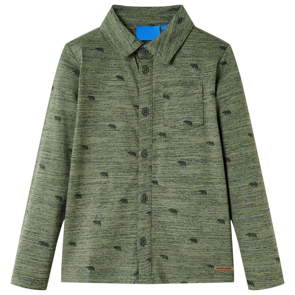 Children's Shirt Khaki Melange 128