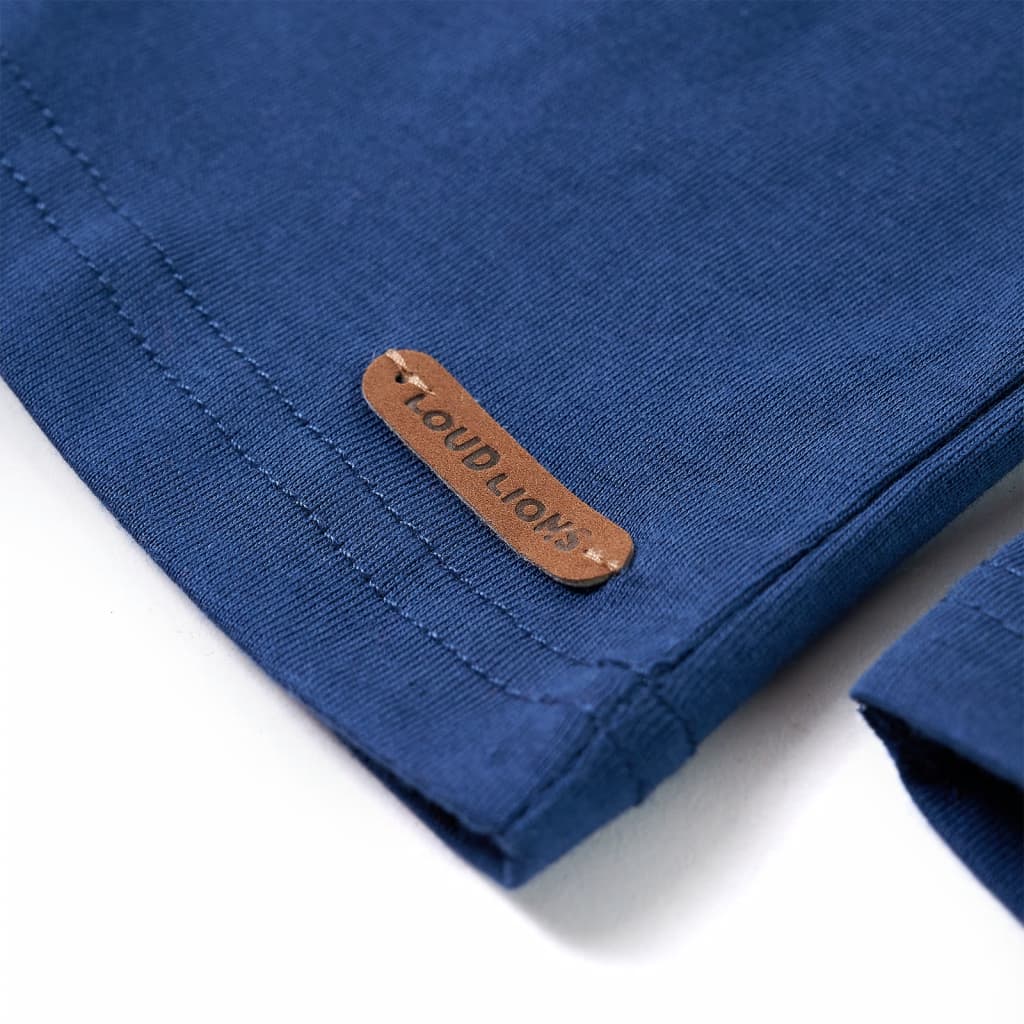 T-shirt manches longues enfant bleu jean 104