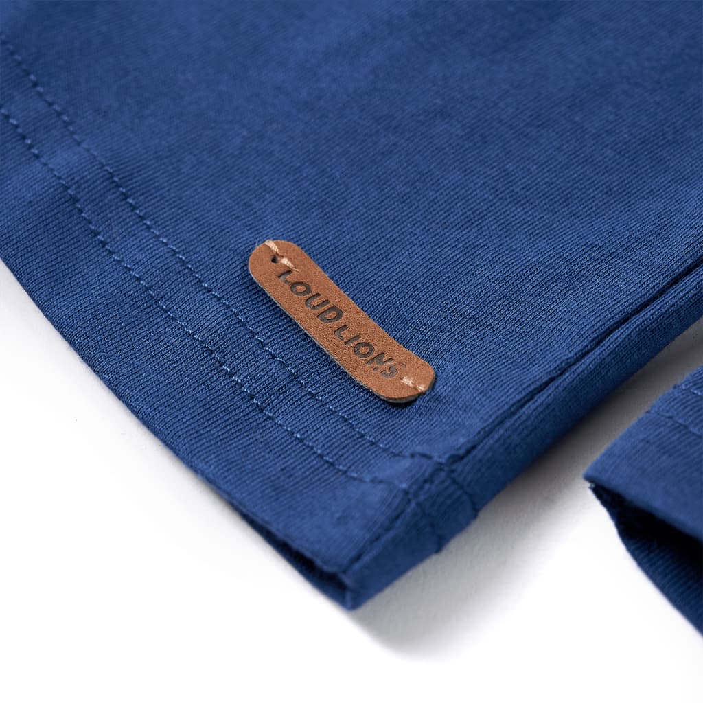T-shirt manches longues enfant bleu jean 128