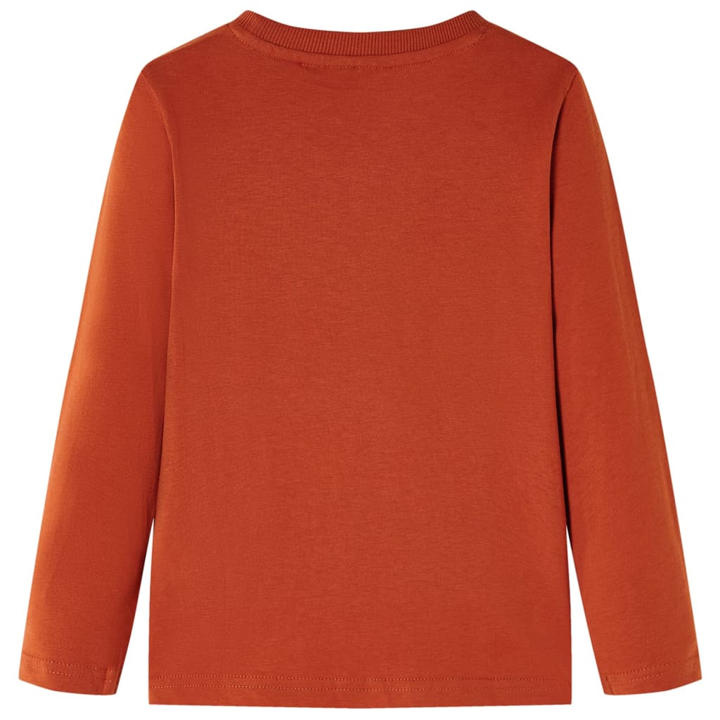 T-shirt manches longues enfant Brun rouille 116