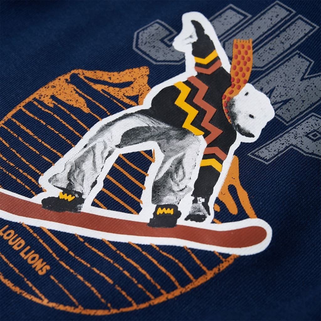 Sweat à capuche enfant bleu marine 116