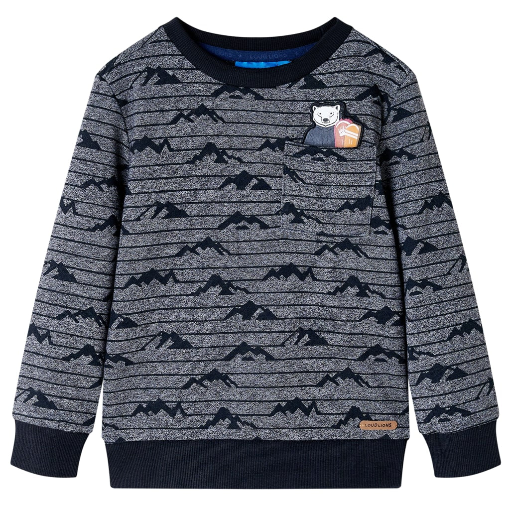 Kids' Sweatshirt Navy Mélange 104