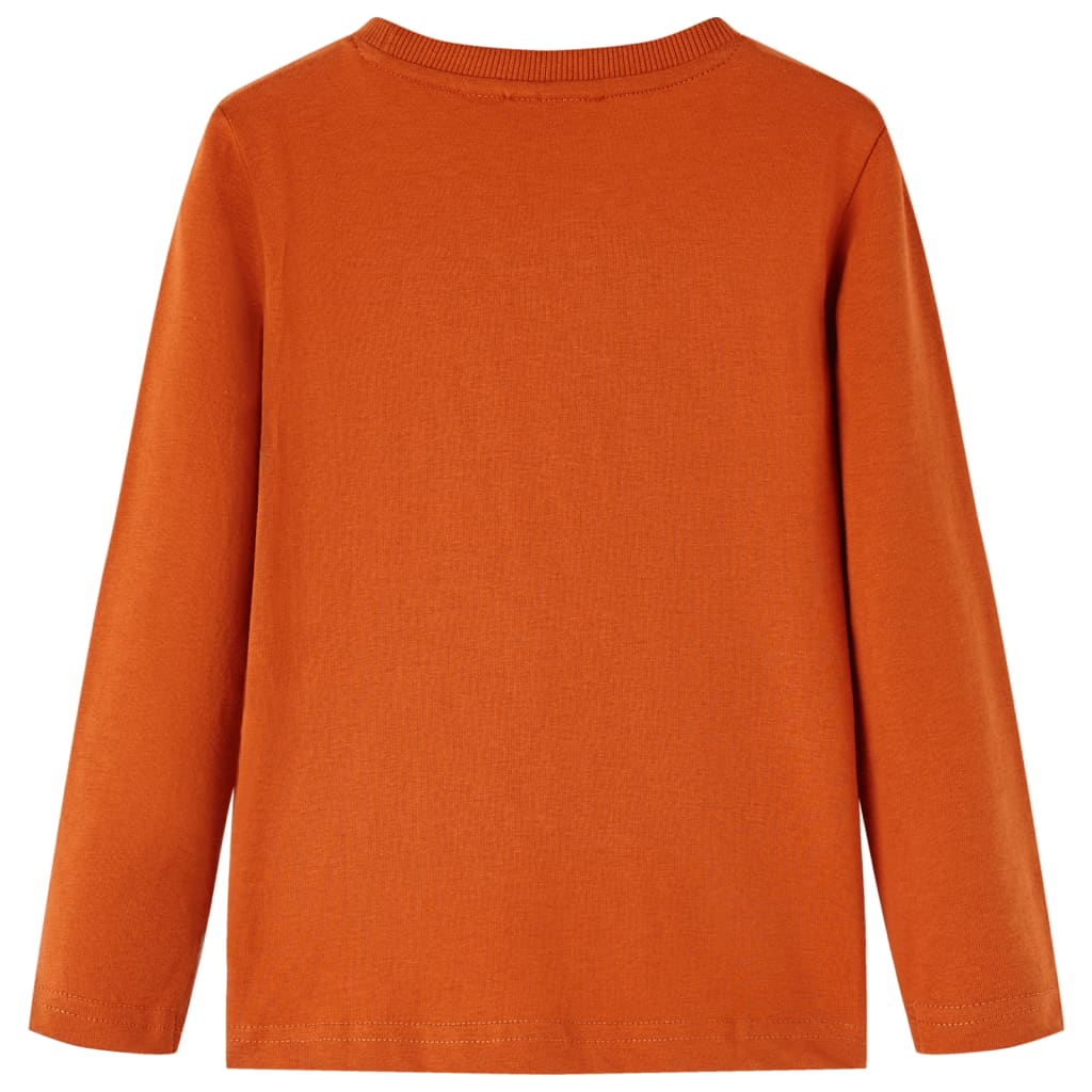 T-shirt manches longues enfant Brun rouille 116