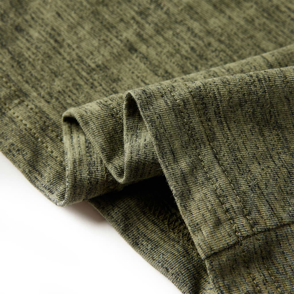 Kinder-Langarmshirt Khaki Melange 128