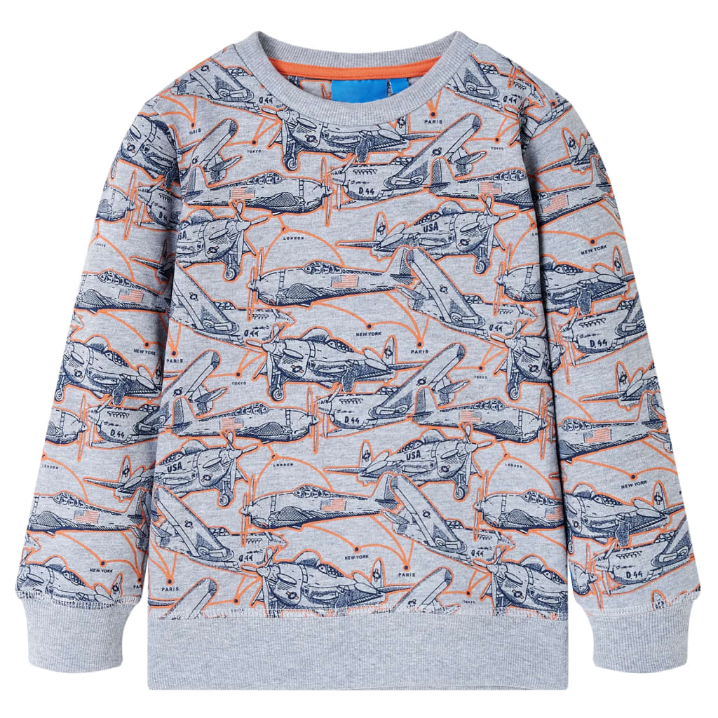 Sweat-shirt enfant gris chiné 92