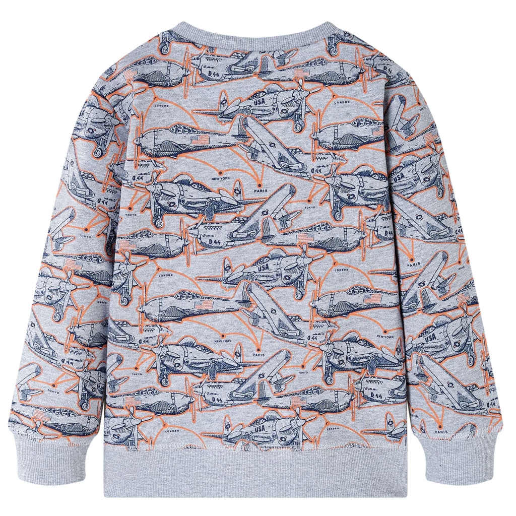 Sweat-shirt enfant gris chiné 92