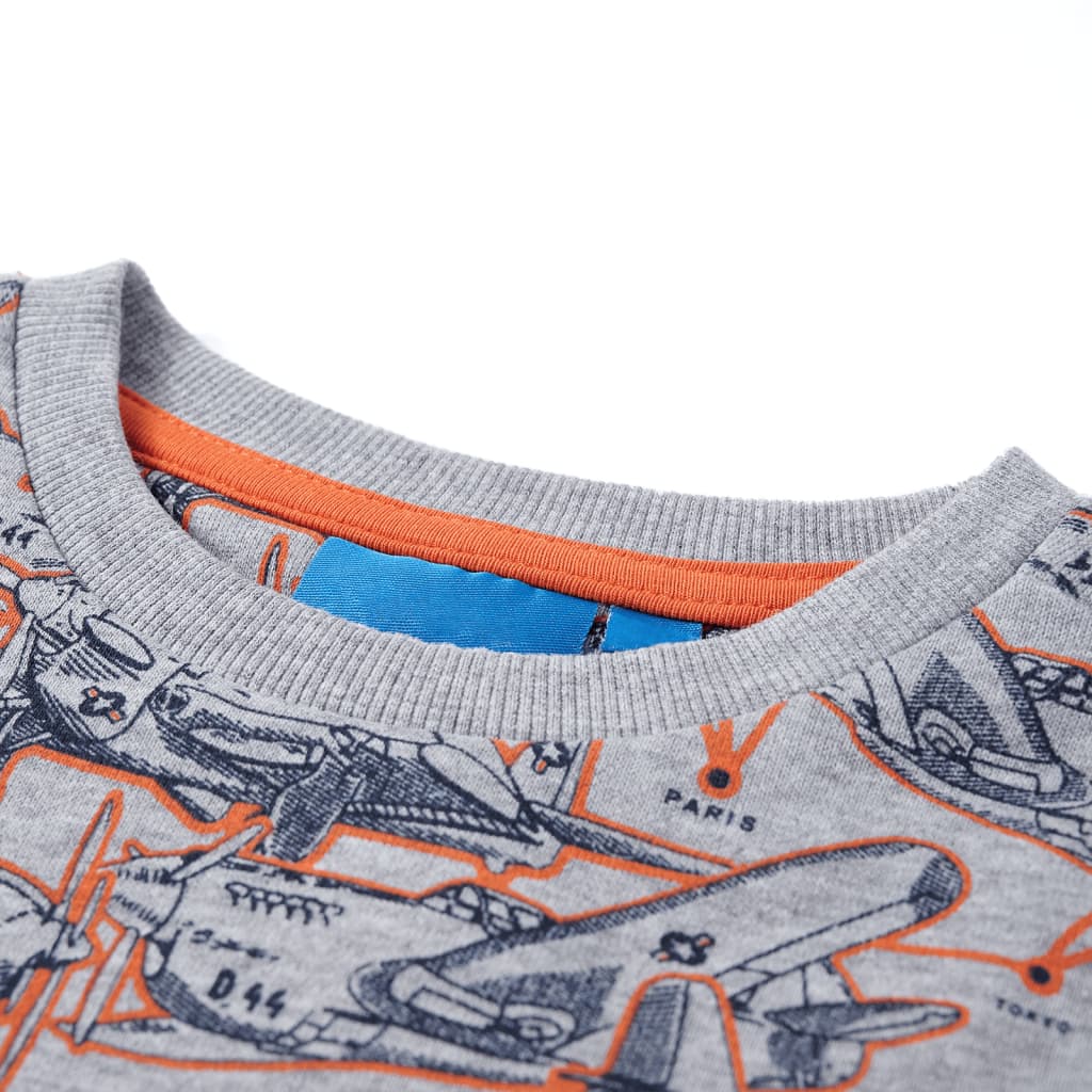 Sweat-shirt enfant gris chiné 92