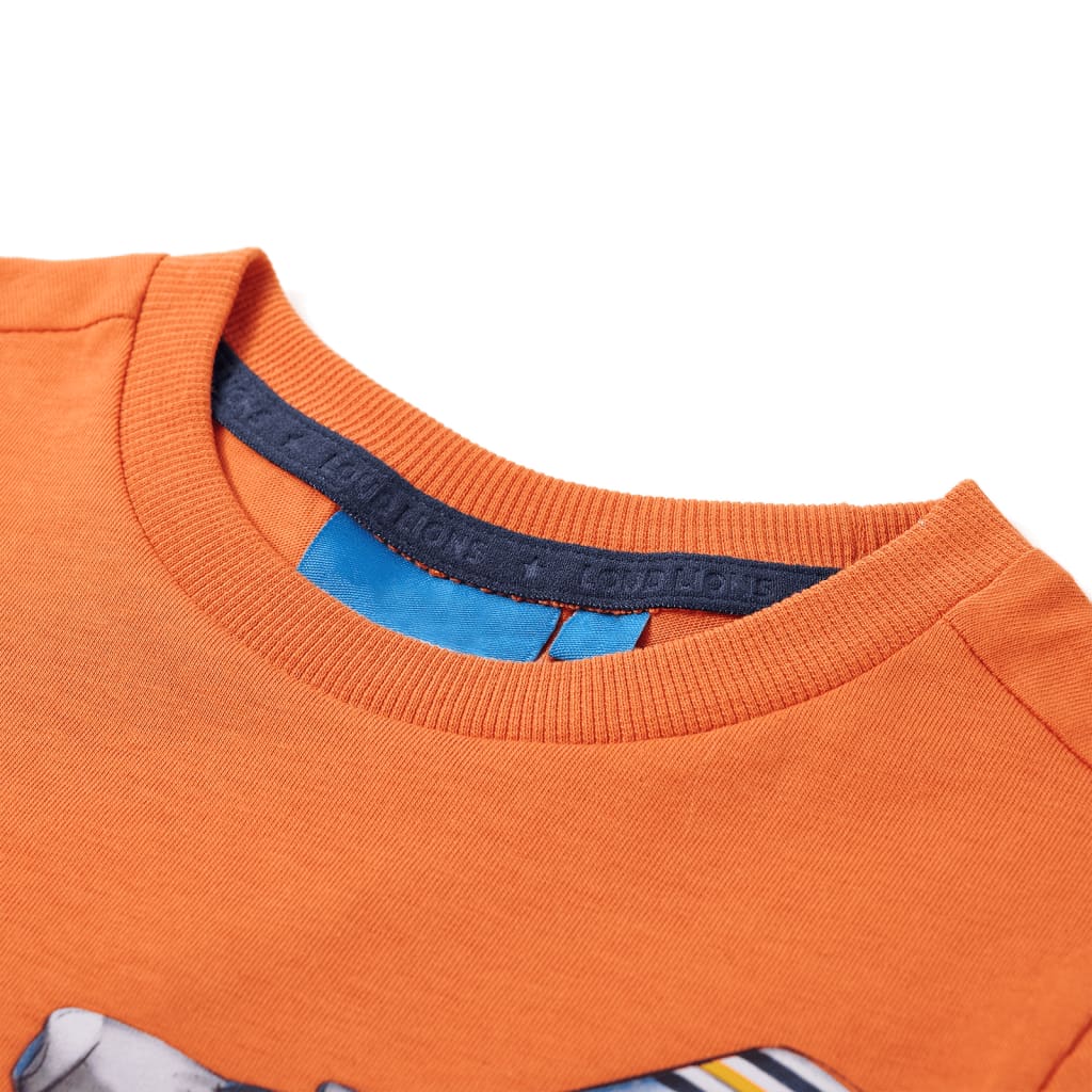 T-shirt à manches longues enfant orange foncé 92