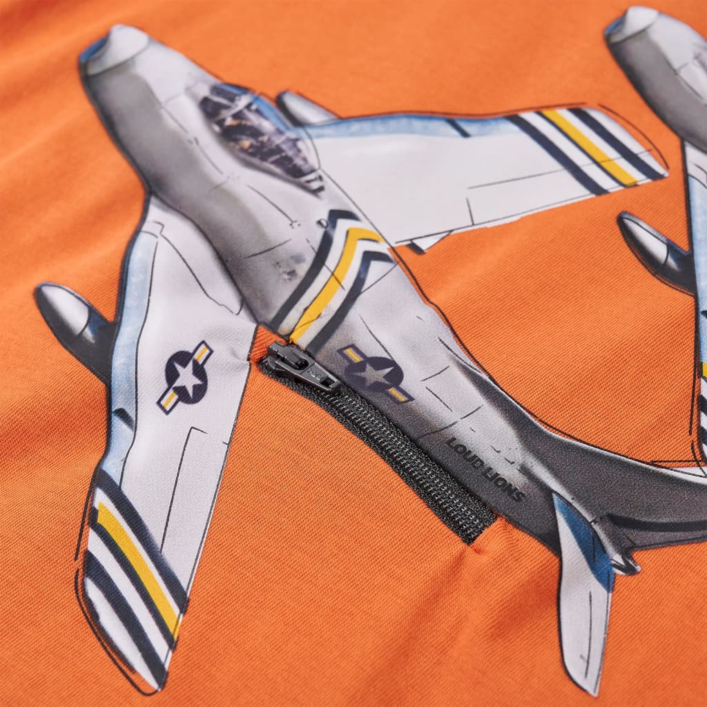 T-shirt à manches longues enfant orange foncé 92