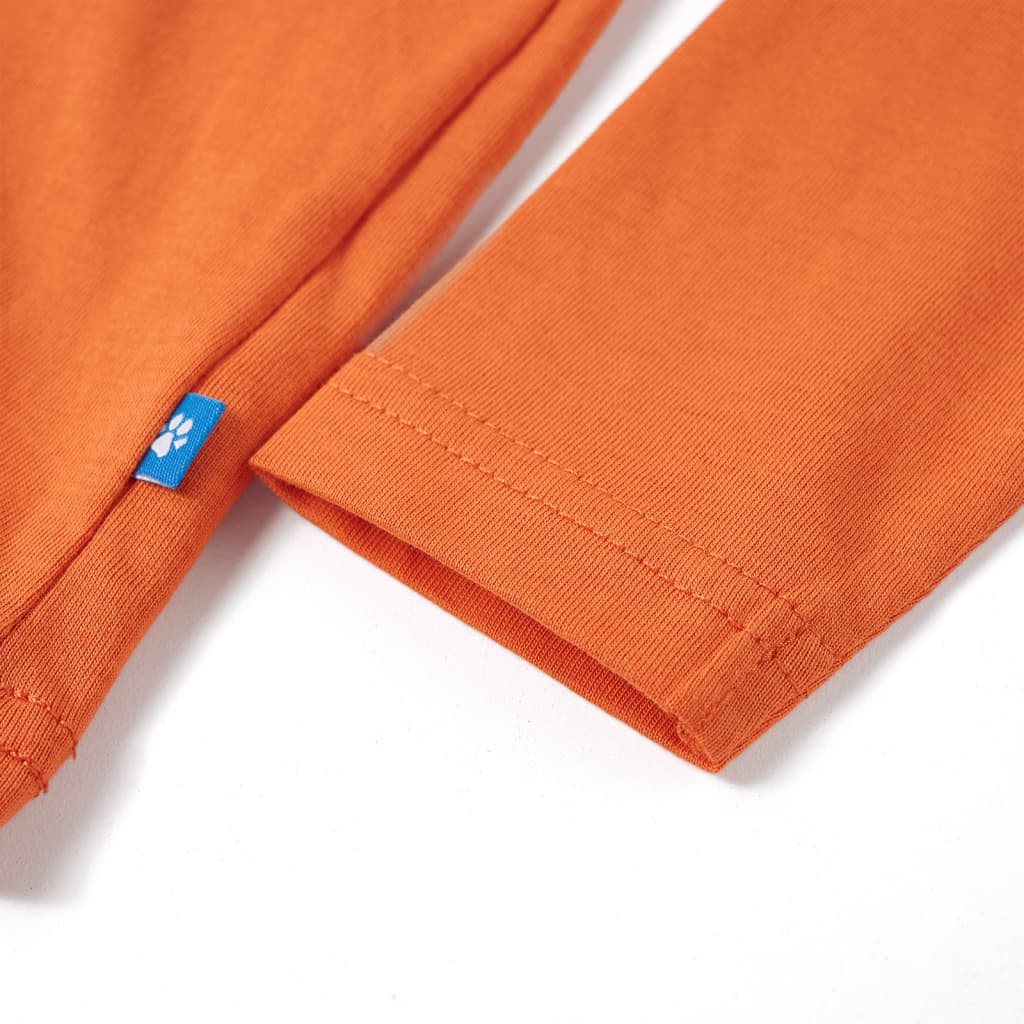 T-shirt à manches longues enfant orange foncé 92