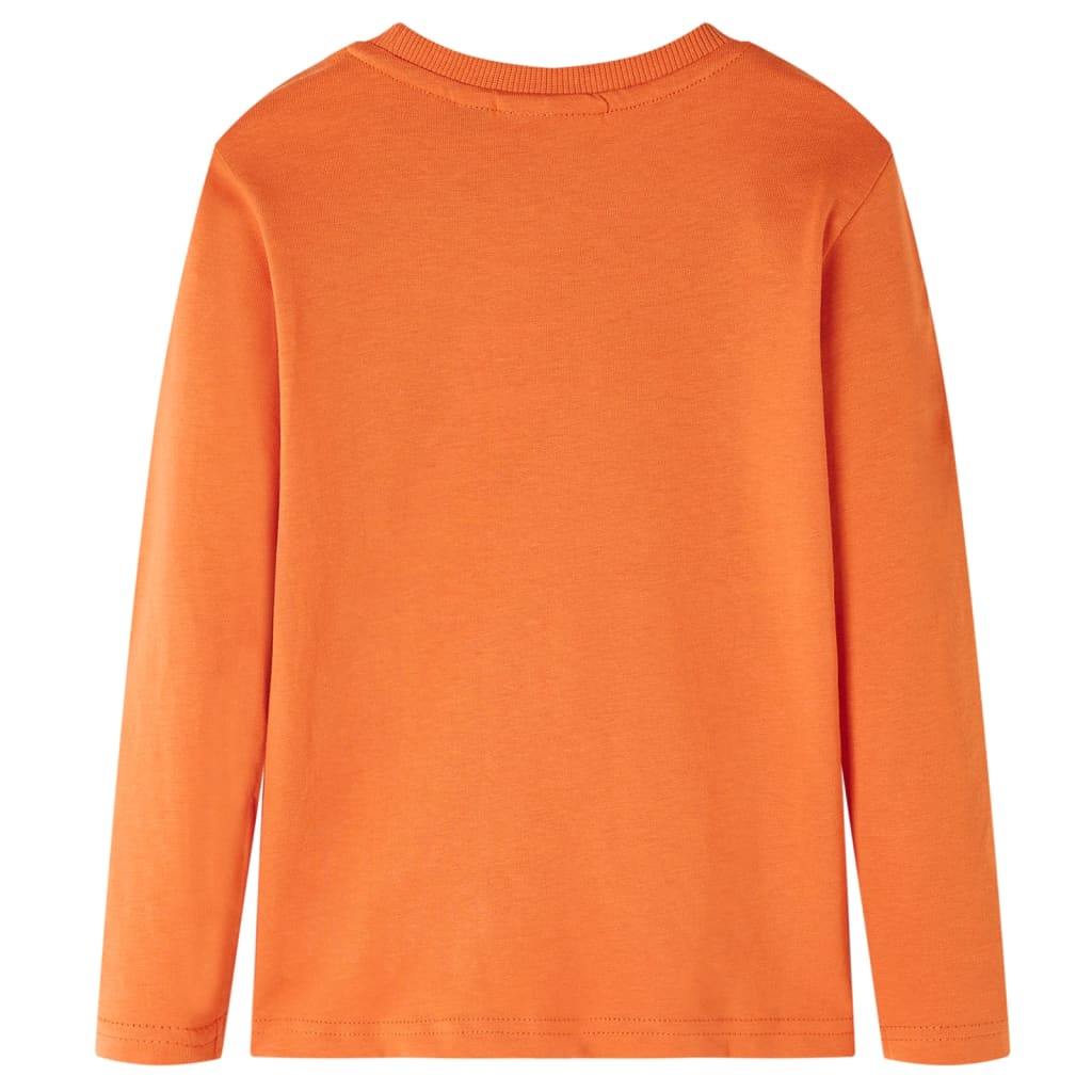 T-shirt manches longues enfant orange foncé 104