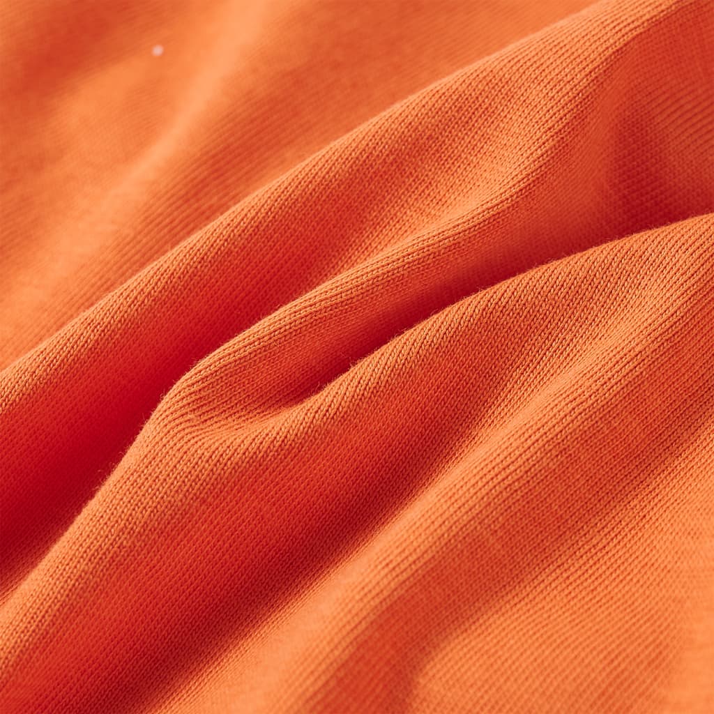 T-shirt manches longues enfant orange foncé 104