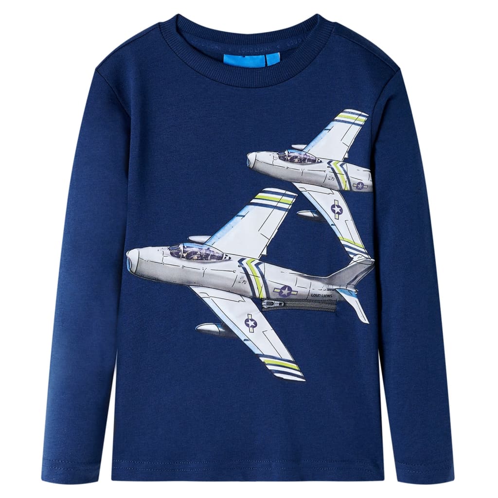Kids' Long-Sleeved Shirt Navy Blue 92