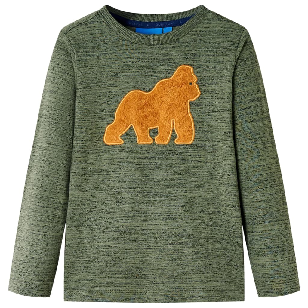 Children's Long-Sleeve Shirt Khaki Melange 116