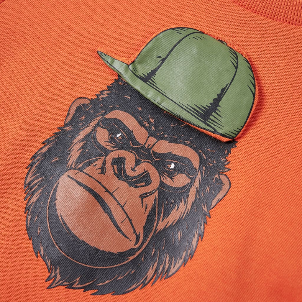 Sweat-shirt enfant orange foncé 104