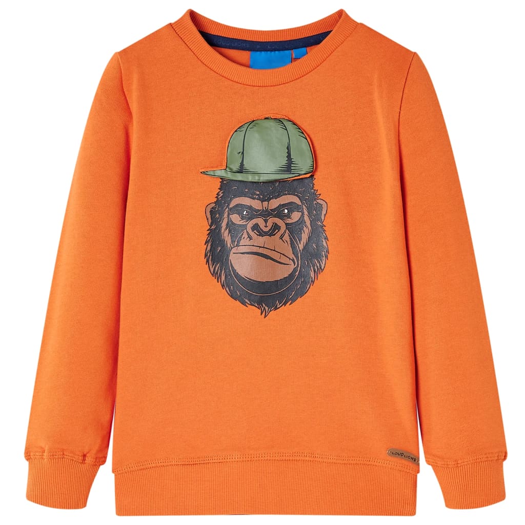 Sweat-shirt enfant orange foncé 128