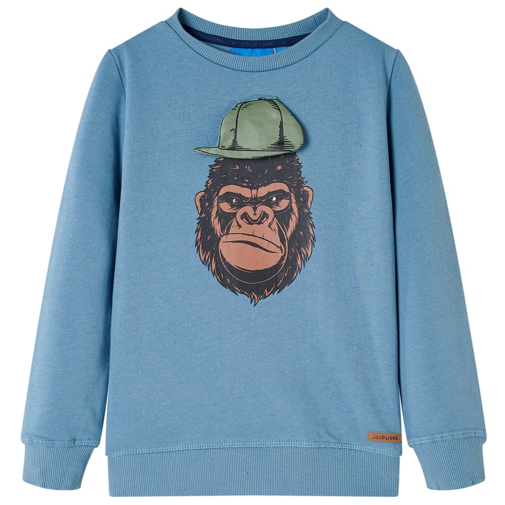 Sweat-shirt enfant bleu moyen 92