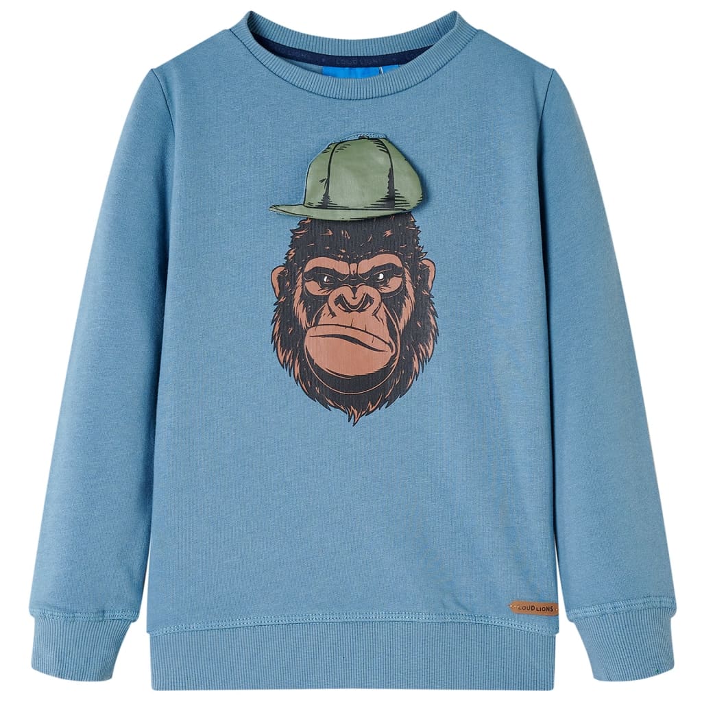 Sweat-shirt enfant bleu moyen 116