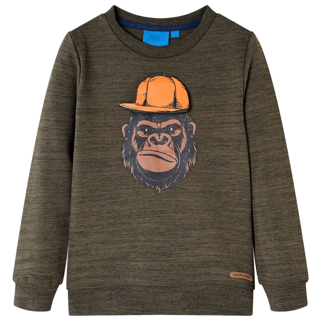 Children's Sweatshirt Dark Khaki Melange 116