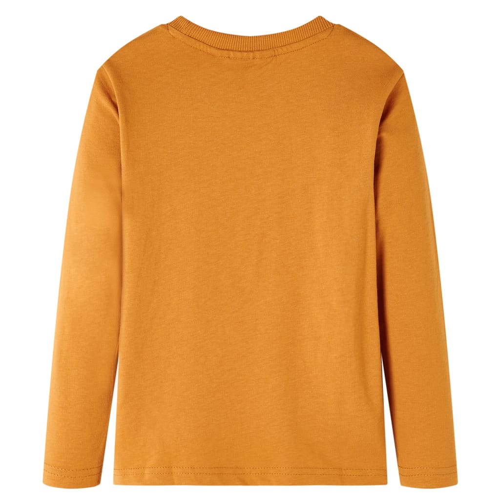 Kids' Long-Sleeved Shirt Dark Ochre 104