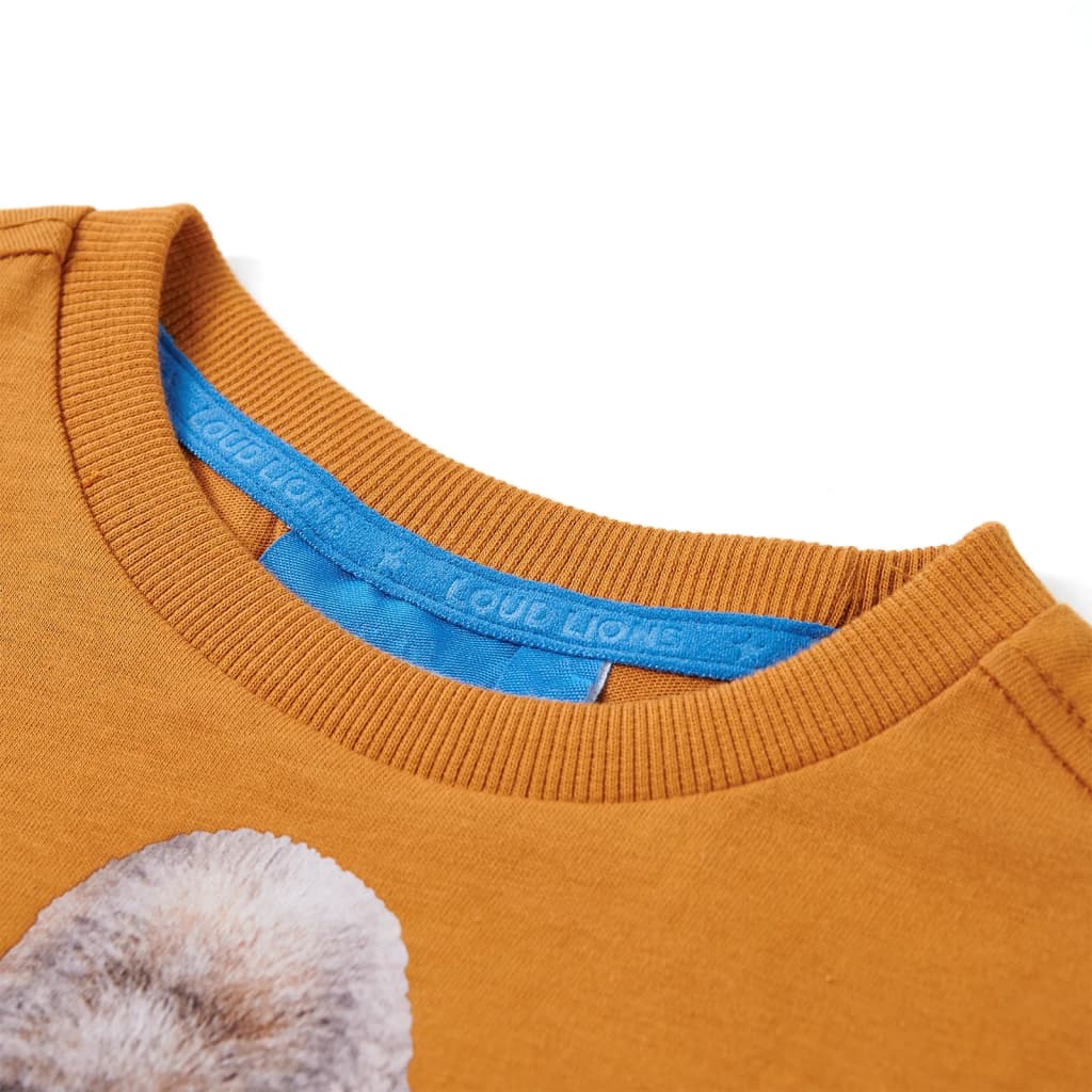 Kids' Long-Sleeved Shirt Dark Ochre 104
