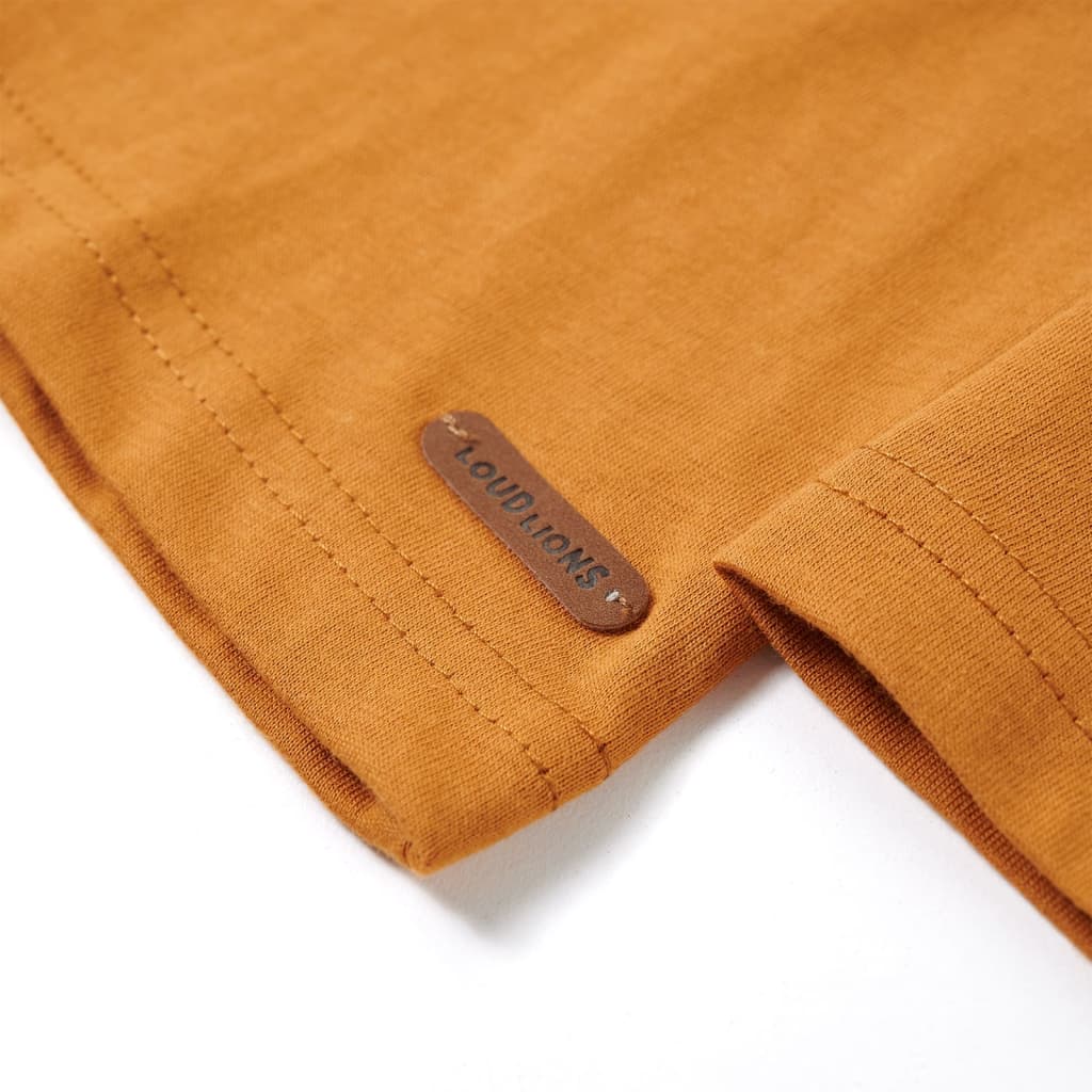 Kids' Long-Sleeved Shirt Dark Ochre 104